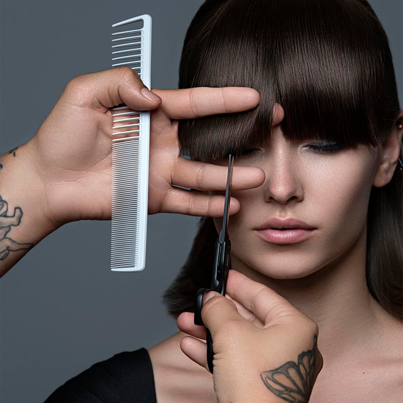 Fromm مشط فريم بروغلايد 7.5" مع سيليكون وحقن سيراميك لتصفيف سلس ومضاد للكهرباء الساكنة، أسنان مرنة وسن تقسيم للتفريق وفك التشابك - Image 4